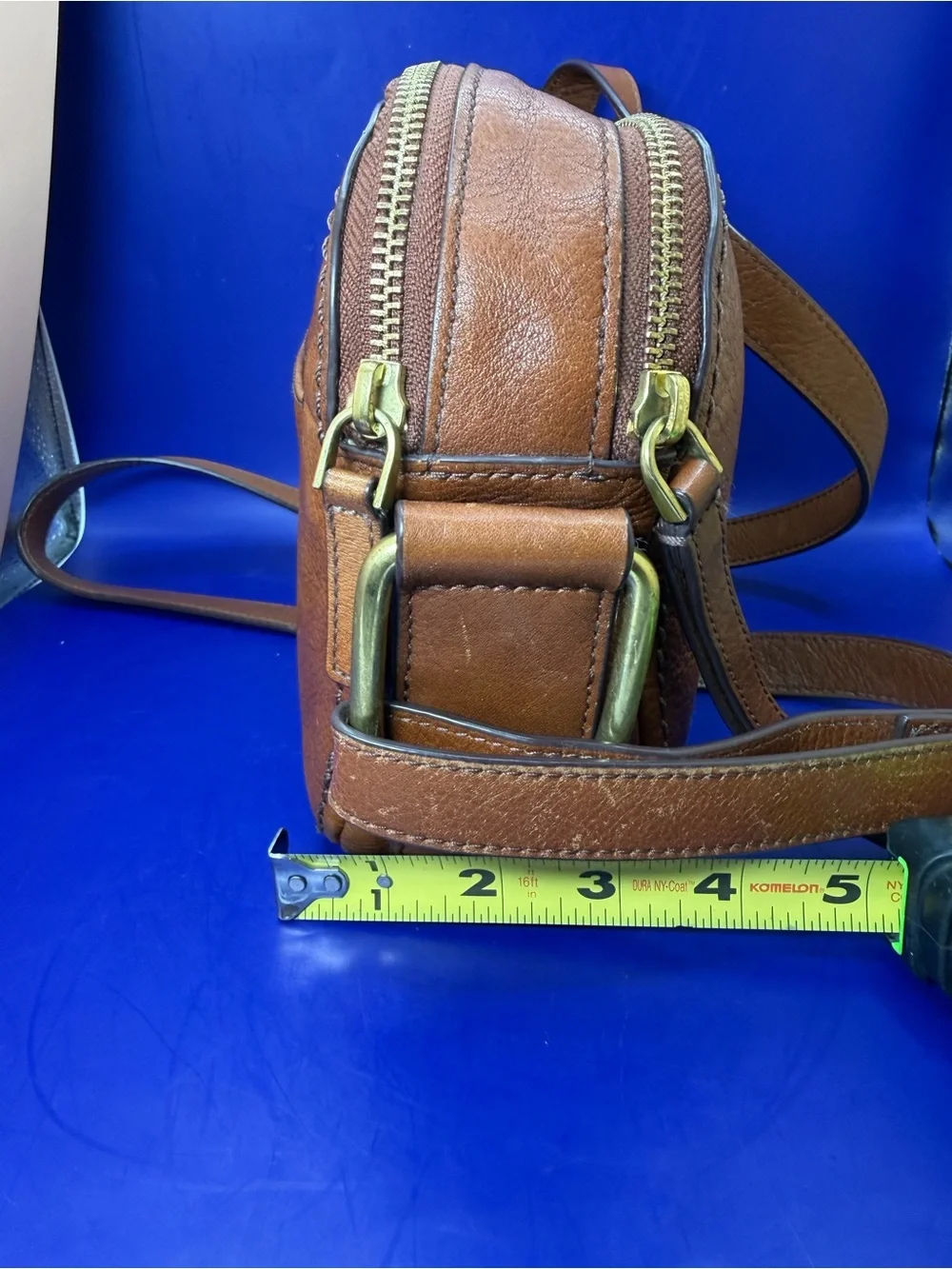 Fossil “Elle” Small Crossbody Brown Leather Bag